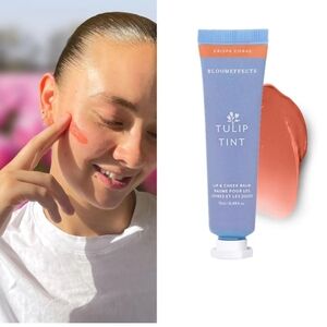 BloomEffects Tulip Tint Lip & Cheek Balm in Crispa Coral BNIB Fragrance Free